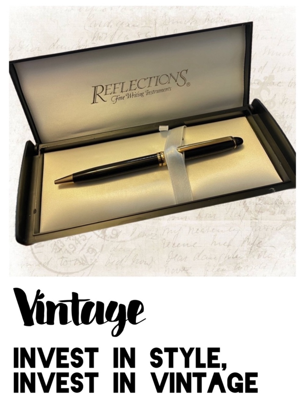 Reflection's Fine Writing Premier Instrument Ball Point Pen ENGRAVED VINTAGE - Picture 4 of 11